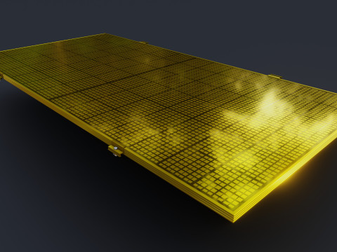Colared Solar Panels 3D Model