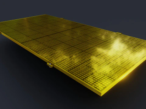 Colared Solar Panels 3D Model