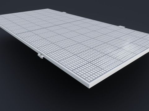 Colared Solar Panels 3D Model