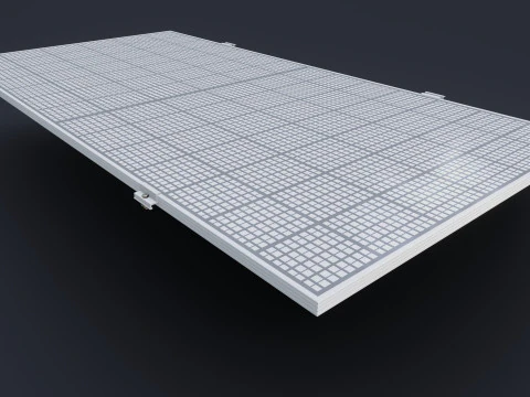 Colared Solar Panels 3D Model