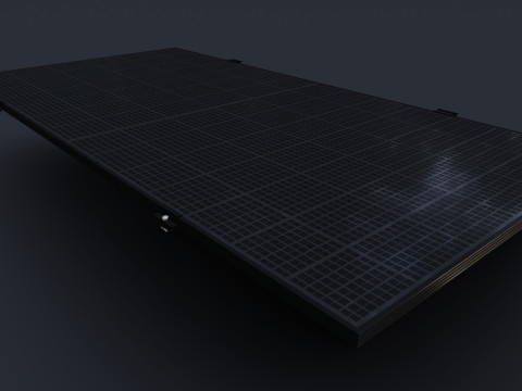 Colared Solar Panels 3D Model