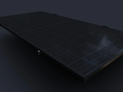 Colared Solar Panels 3D Model