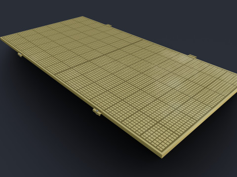 Colared Solar Panels 3D Model