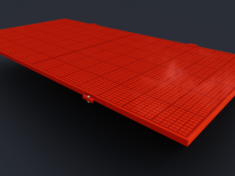 Colared Solar Panels 3D Model