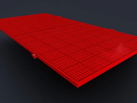 Colared Solar Panels 3D Model