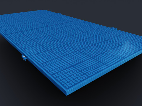 Colared Solar Panels 3D Model