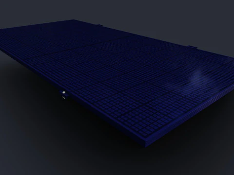 Colared Solar Panels 3D Model