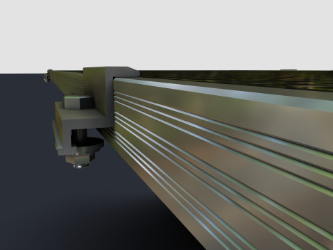 Colared Solar Panels 3D Model