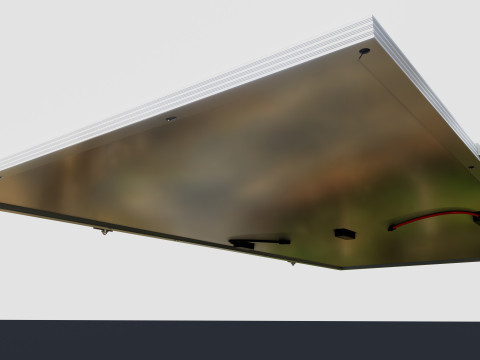 Colared Solar Panels 3D Model
