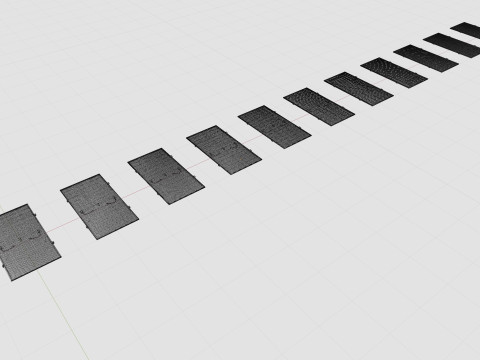 Colared Solar Panels 3D Model