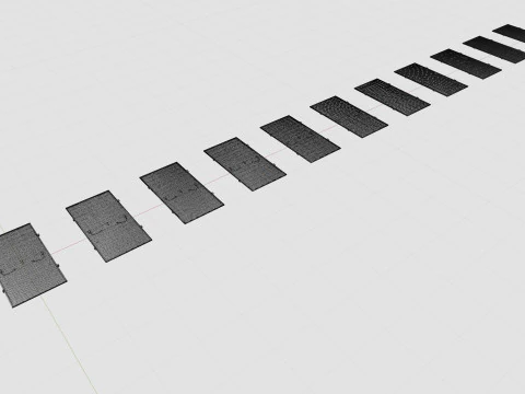 Colared Solar Panels 3D Model