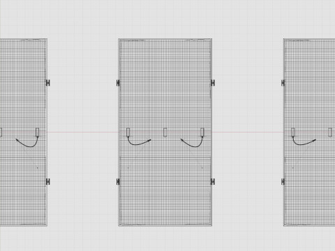 Colared Solar Panels 3D Model