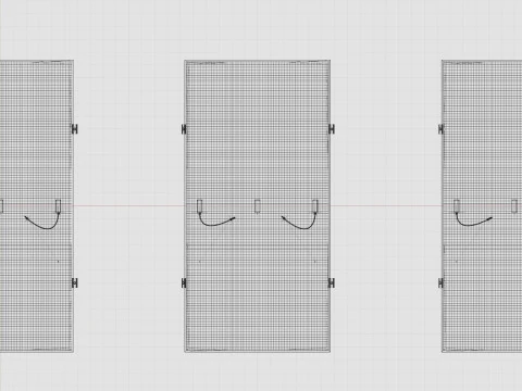 Colared Solar Panels 3D Model