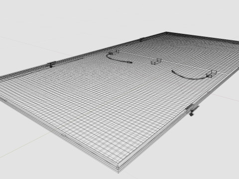Colared Solar Panels 3D Model