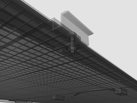Colared Solar Panels 3D Model