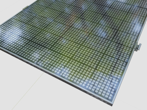 Colared Solar Panels 3D Model