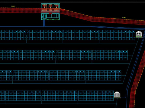 1MW -AC- SOLAR PLANT-Autocad Static Project 3D Modell