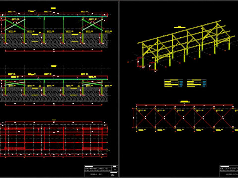 1MW -AC- SOLAR PLANT-Autocad Static Project 3D Modell