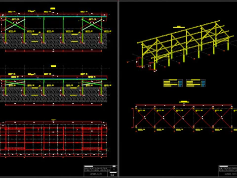 1MW -AC- SOLAR PLANT-Autocad Static Project 3D Model