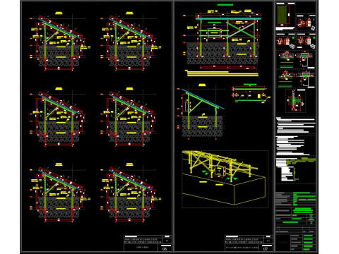 1MW -AC- SOLAR PLANT-Autocad Static Project 3D Modell