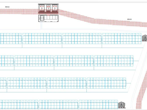 1MW -AC- SOLAR PLANT-Autocad Static Project 3D Model