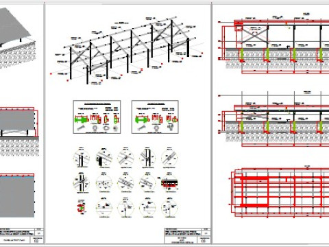 1MW -AC- SOLAR PLANT-Autocad Static Project 3D Modell
