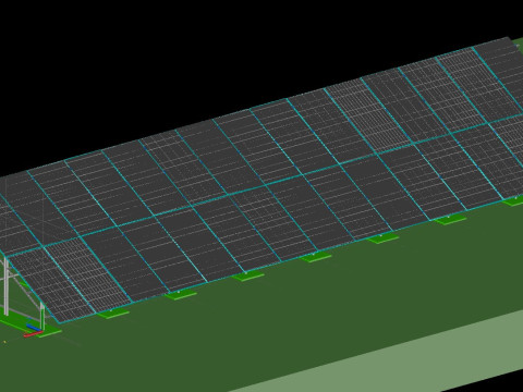 Solar Energy Construction 2x15 Table Model 3D