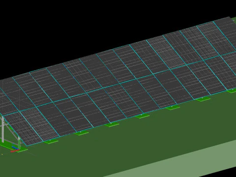 Solar Energy Construction 2x15 Table 3D Model