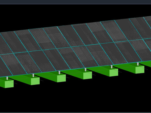 Solar Energy Construction 2x15 Table Model 3D
