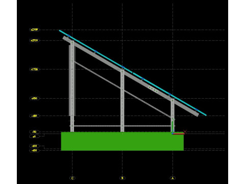 Solar Energy Construction 2x15 Table Model 3D