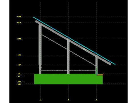 Solar Energy Construction 2x15 Table 3D Model