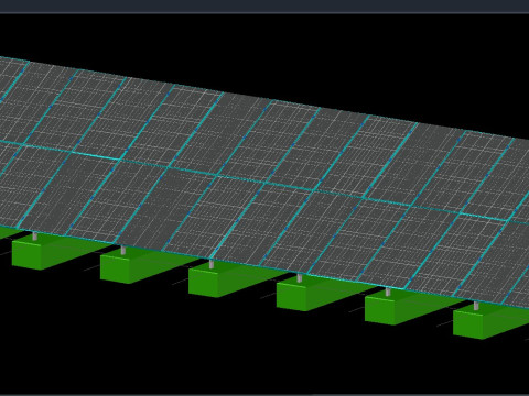 Solar Energy Construction 2x15 Table Model 3D