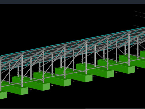Solar Energy Construction 2x15 Table Model 3D