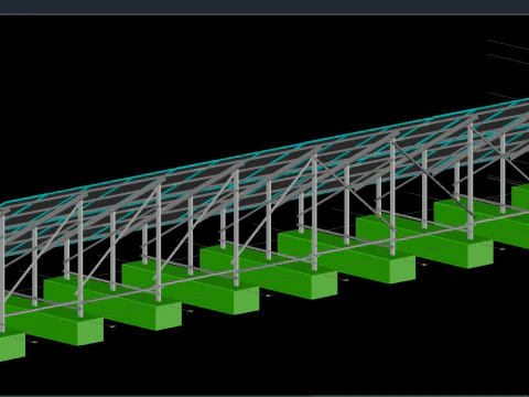 Solar Energy Construction 2x15 Table 3D Model