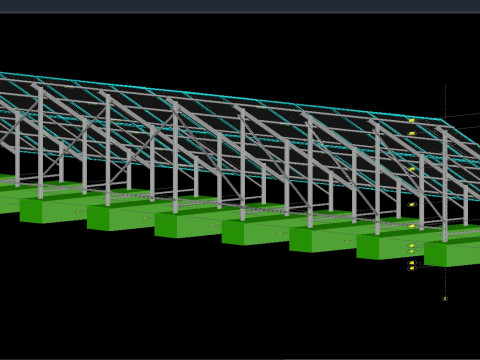 Solar Energy Construction 2x15 Table Model 3D