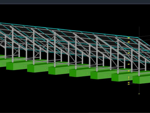 Solar Energy Construction 2x15 Table 3D Model