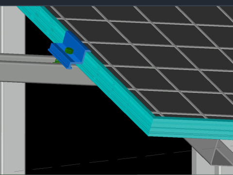 Solar Energy Construction 2x15 Table Model 3D
