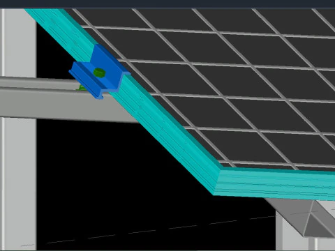 Solar Energy Construction 2x15 Table 3D Model