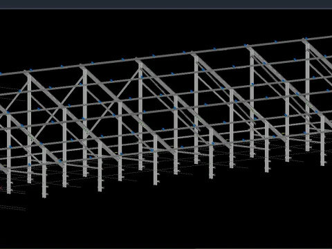 Solar Energy Construction 2x15 Table 3D Model