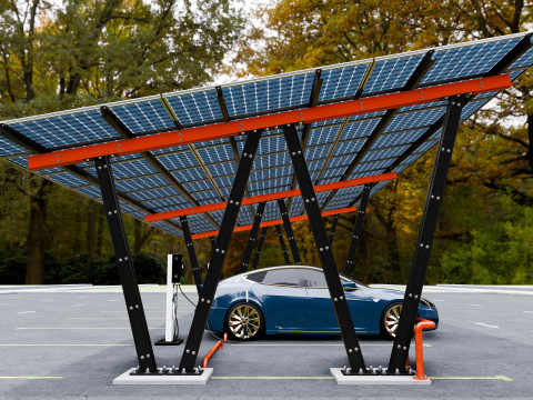 Solar Carport-4 Car Carport-3x12 Panels-Type-8 Modelo 3D