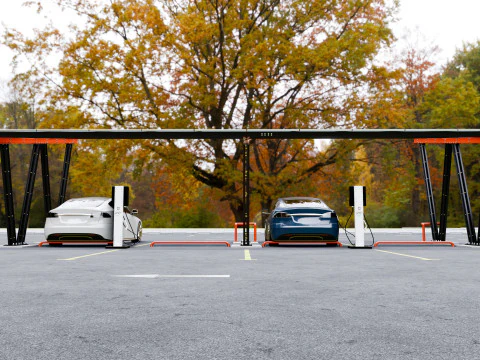 Solar Carport-4 Car Carport-3x12 Panels-Type-8 3D Model