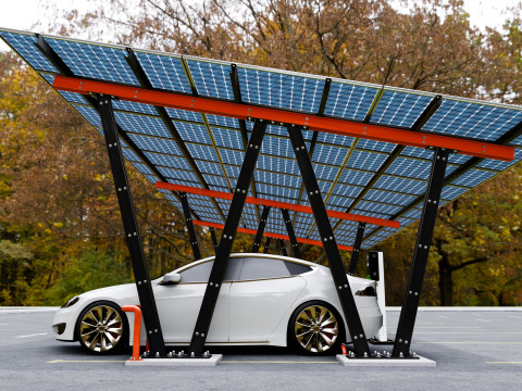 Solar Carport-4 Car Carport-3x12 Panels-Type-8 Modelo 3D