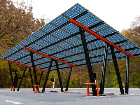Solar Carport-4 Car Carport-3x12 Panels-Type-8 Modelo 3D