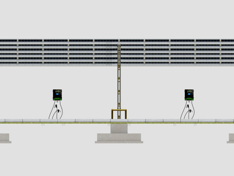 Solar Carport-4 Car Carport-3x12 Panels-Type-8 Modelo 3D