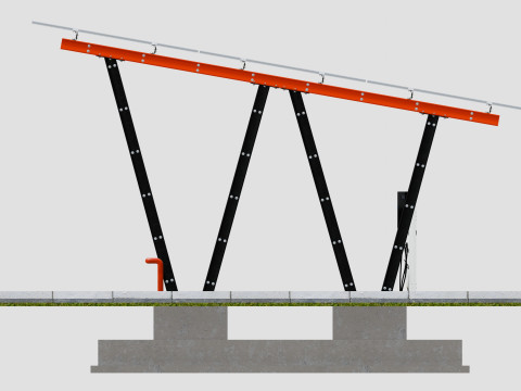 Solar Carport-4 Car Carport-3x12 Panels-Type-8 Modelo 3D
