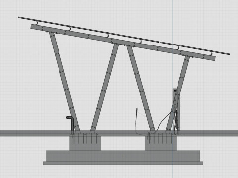 Solar Carport-4 Car Carport-3x12 Panels-Type-8 Modelo 3D