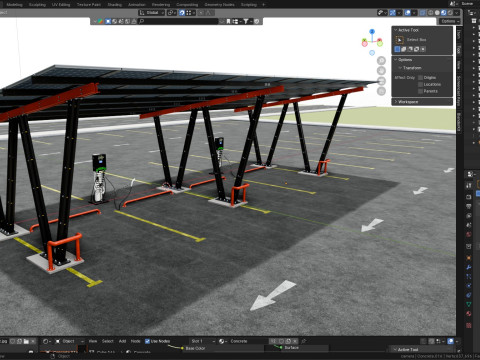 Solar Carport-4 Car Carport-3x12 Panels-Type-8 Modelo 3D