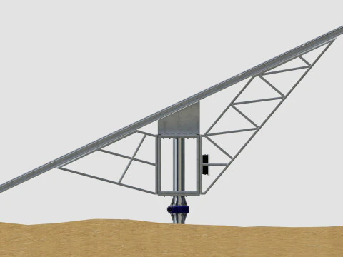 Solar Tracking Pole-3x6 Panel Layout-Single Table 3D Model