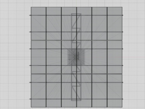 Solar Tracking Pole-3x6 Panel Layout-Single Table Modèle 3D
