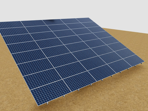 Solar Tracking Pole-5x8 Panel Layout SOLAR-SIM V01 3D 模型
